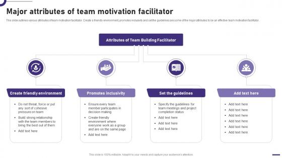 Major Attributes Of Team Motivation Facilitator
