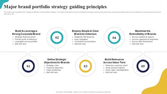Major Brand Portfolio Strategy Guiding Principles Brand Portfolio Strategy Guide
