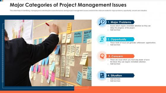 Major categories of project management issues