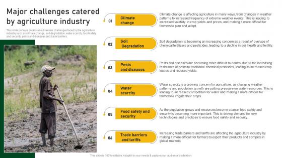 Major Challenges Catered By Agriculture Industry Farm And Agriculture Business Plan BP SS