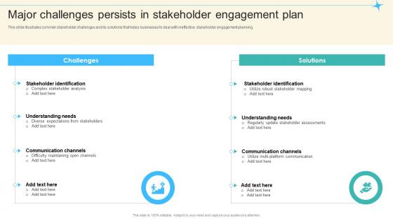 Major Challenges Persists In Stakeholder Engagement Plan