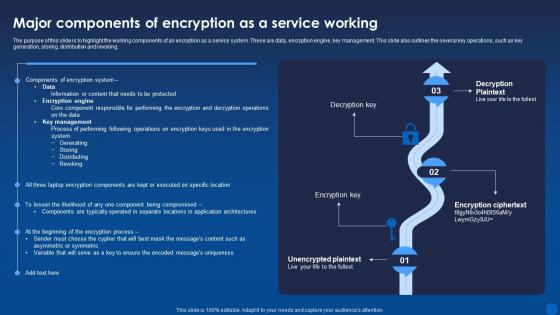 Major Components Of Encryption As A Service Working Encryption For Data Privacy In Digital Age It