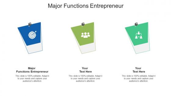 Major functions entrepreneur ppt powerpoint presentation file cpb