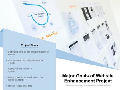 Major goals of website enhancement project