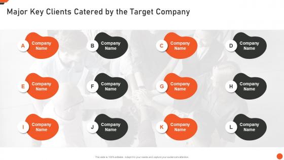 Major Key Clients Catered By The Target Company M And A Playbook