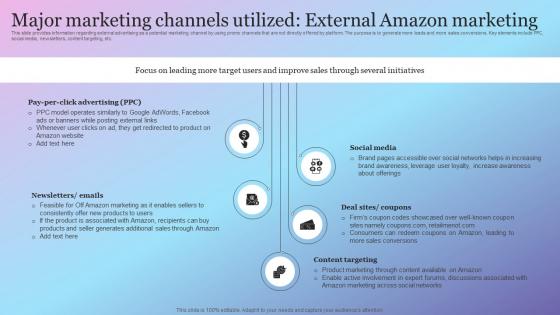 Major Marketing Channels Utilized External Amazon Growth Initiative As Global Leader