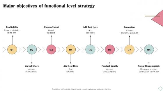 Major Objectives Of Functional Level Strategy Business Operational Efficiency Strategy SS V