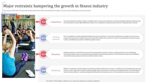 Major Restraints Hampering The Growth In Fitness Industry Group Fitness Training Business Plan BP SS