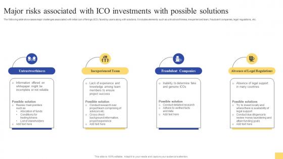 Major Risks Associated With ICO Investments Ultimate Guide For Initial Coin Offerings BCT SS V