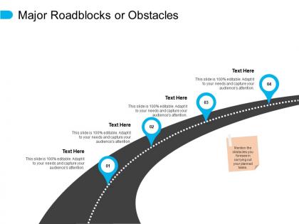 Major roadblocks or obstacles location information ppt powerpoint presentation pictures
