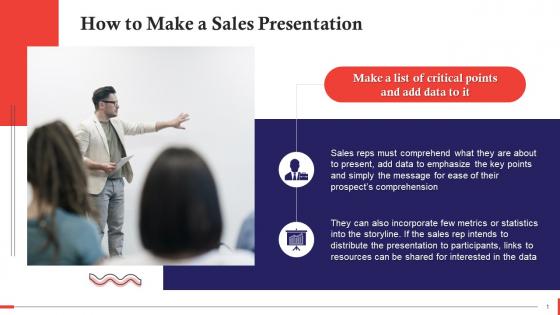 Make A List Of Critical Points In Sales Presentation Training Ppt