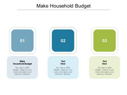 Make household budget ppt powerpoint presentation inspiration background cpb