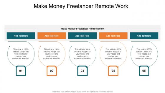 Make Money Freelancer Remote Work In Powerpoint And Google Slides Cpb