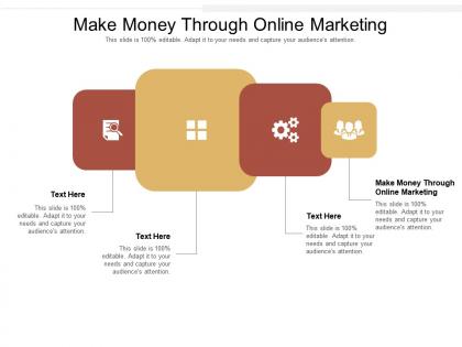 Make money through online marketing ppt powerpoint presentation slides template cpb