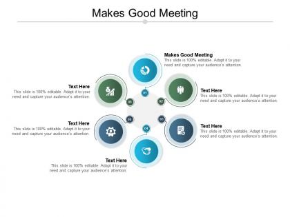 Makes good meeting ppt powerpoint presentation summary information cpb