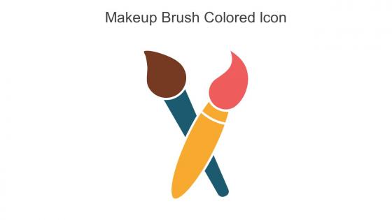 Makeup Brush Colored Icon In Powerpoint Pptx Png And Editable Eps Format