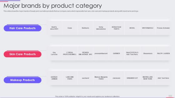Makeup Product Company Profile Major Brands By Product Category