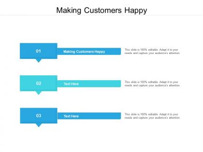Making customers happy ppt powerpoint presentation visuals cpb