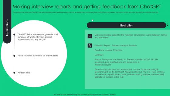 Making Interview Reports And Getting Feedback Unlocking Potential Of Recruitment ChatGPT SS V