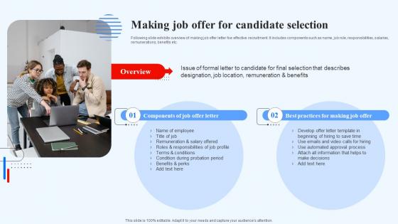 Making Job Offer For Candidate Selection Recruitment Technology