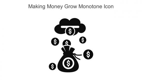 Making Money Grow Monotone Icon In Powerpoint Pptx Png And Editable Eps Format