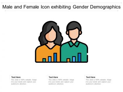 Male and female icon exhibiting gender demographics
