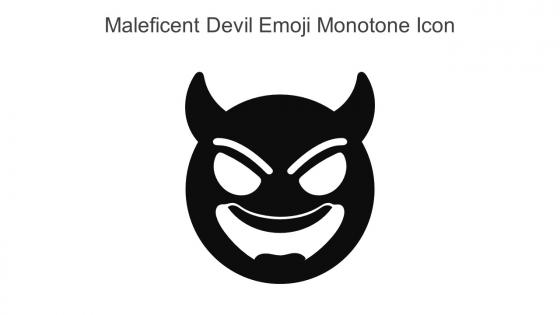 Maleficent Devil Emoji Monotone Icon In Powerpoint Pptx Png And Editable Eps Format