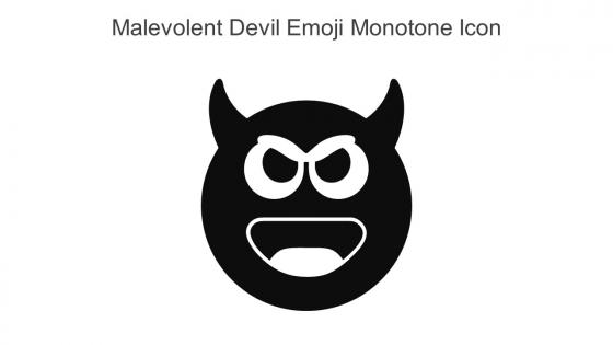 Malevolent Devil Emoji Monotone Icon In Powerpoint Pptx Png And Editable Eps Format