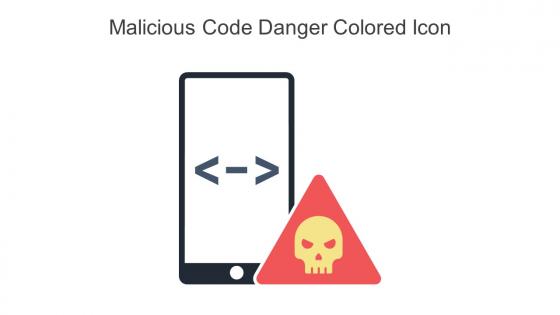 Malicious Code Danger Colored Icon In Powerpoint Pptx Png And Editable Eps Format