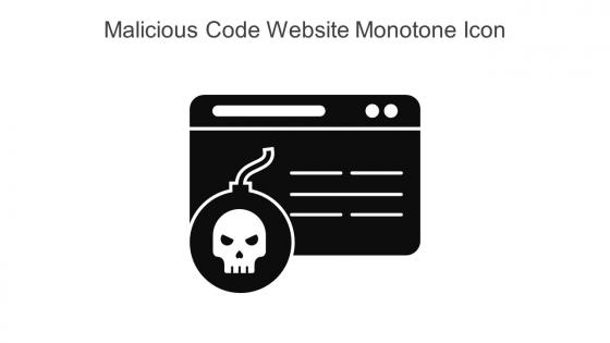 Malicious Code Website Monotone Icon In Powerpoint Pptx Png And Editable Eps Format