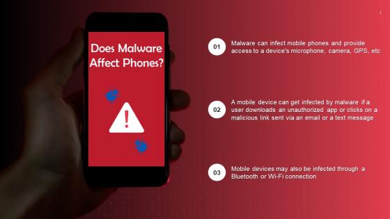 Malware Infections On Mobile Devices Training Ppt