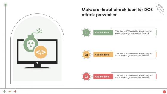 Malware Threat Attack Icon For DOS Attack Prevention