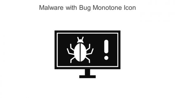 Malware With Bug Monotone Icon In Powerpoint Pptx Png And Editable Eps Format