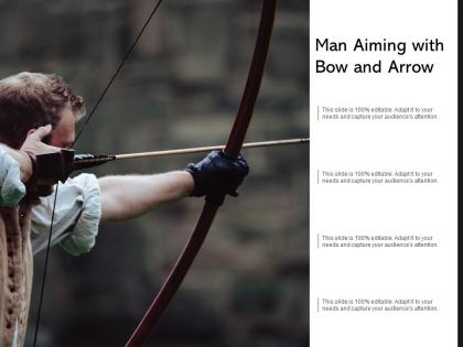 Man aiming with bow and arrow