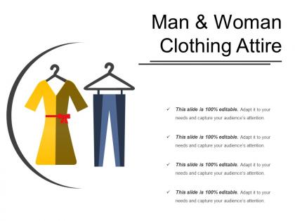 Man and woman clothing attire