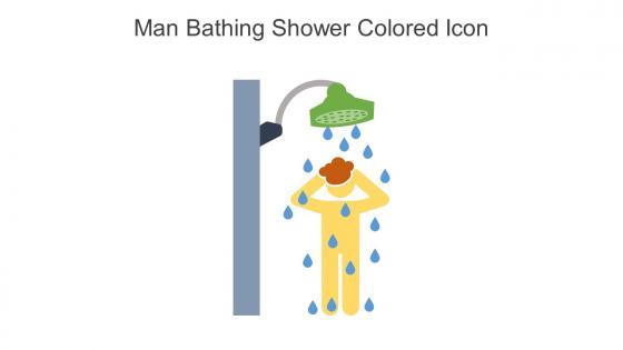 Man Bathing Shower Colored Icon In Powerpoint Pptx Png And Editable Eps Format