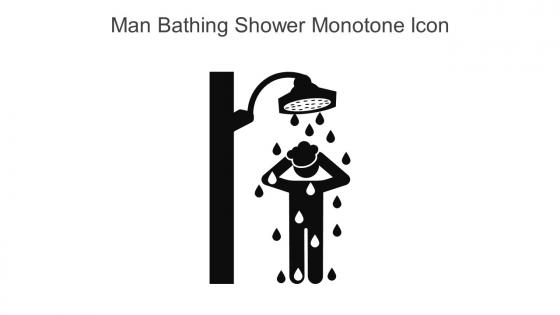Man Bathing Shower Monotone Icon In Powerpoint Pptx Png And Editable Eps Format