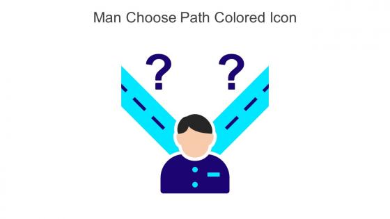 Man Choose Path Colored Icon In Powerpoint Pptx Png And Editable Eps Format