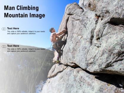 Man climbing mountain image