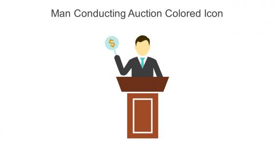 Man Conducting Auction Colored Icon In Powerpoint Pptx Png And Editable Eps Format