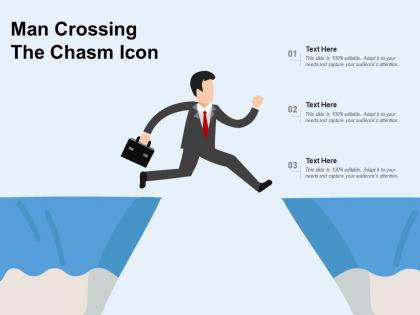 Man crossing the chasm icon