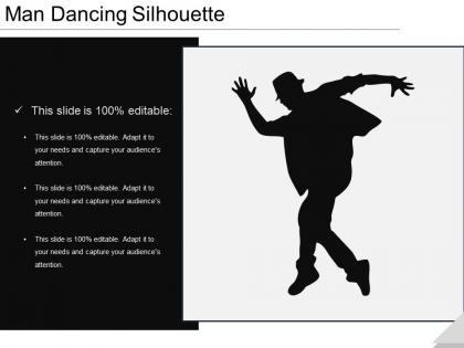 Man dancing silhouette ppt templates