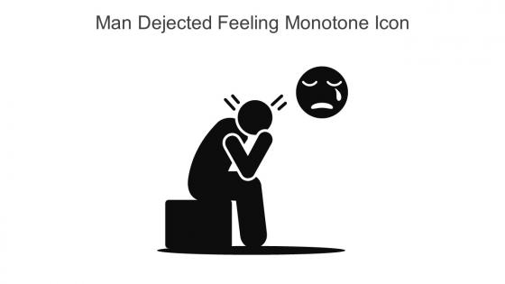 Man Dejected Feeling Monotone Icon In Powerpoint Pptx Png And Editable Eps Format
