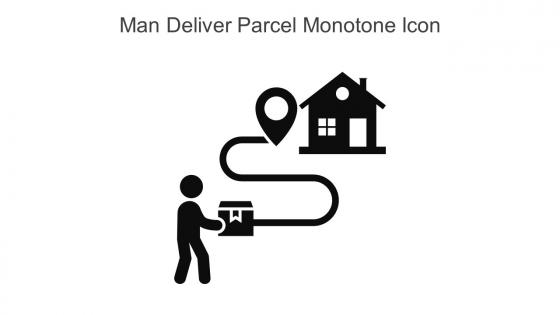 Man Deliver Parcel Monotone Icon In Powerpoint Pptx Png And Editable Eps Format