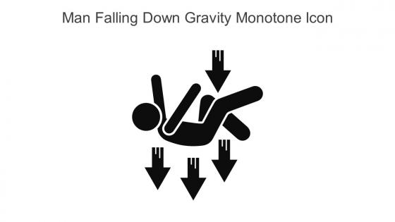 Man Falling Down Gravity Monotone Icon In Powerpoint Pptx Png And Editable Eps Format