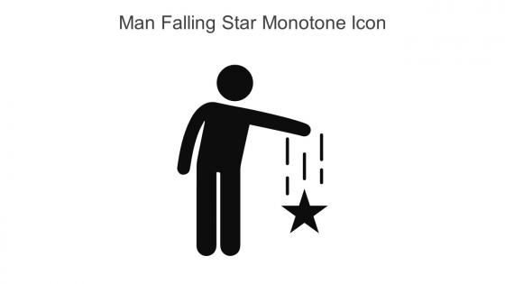 Man Falling Star Monotone Icon In Powerpoint Pptx Png And Editable Eps Format