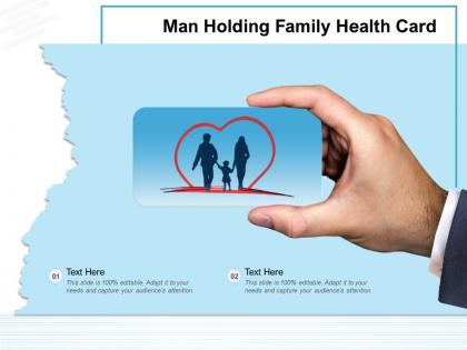 Man holding family health card