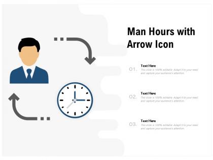 Man hours with arrow icon