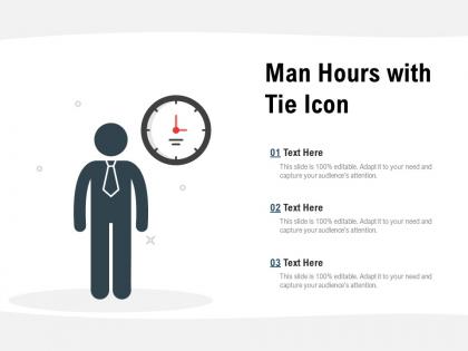 Man hours with tie icon