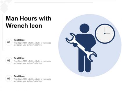 Man hours with wrench icon
